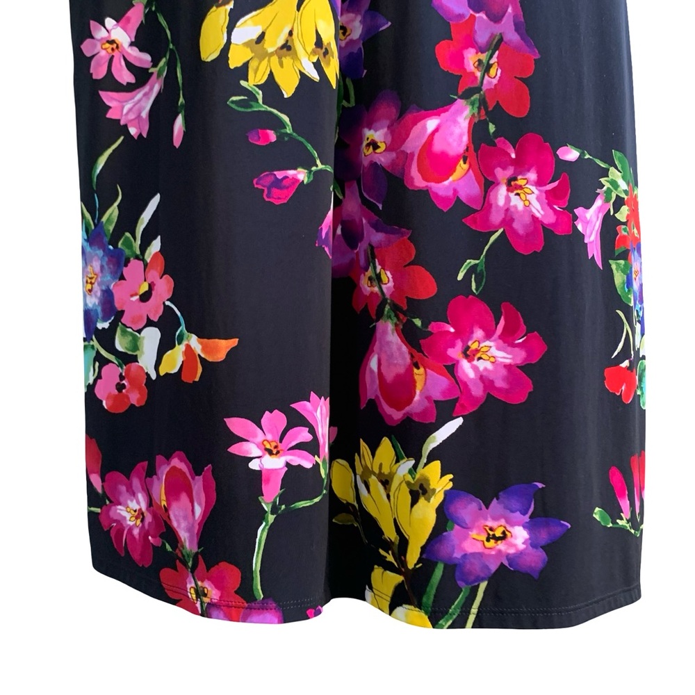 Ralph Lauren Pink Yellow Ruched Floral Sheath Dress Wedding Guest Sleeveless - Picture 14 of 14